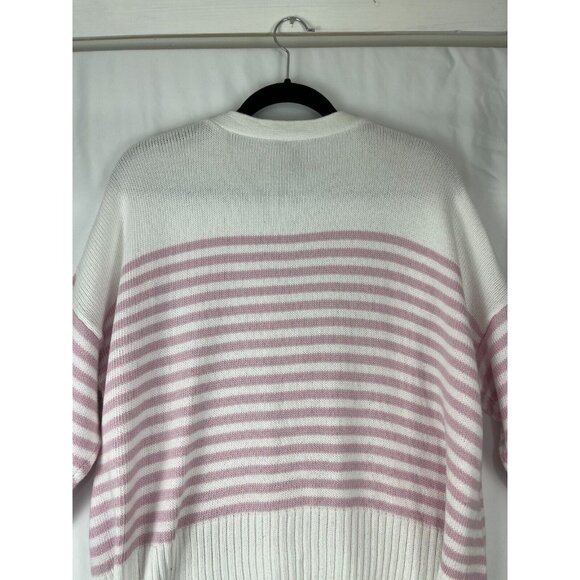 Shannon Passero Oversized Cardigan Womens Size L 80s Girlhoodcore Stripes - Picture 12 of 16
